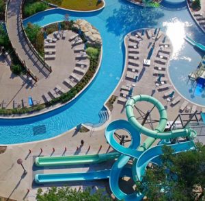 Hilton Anatole Jade Waterpark Decorative Concrete Sandscape Refined Imprinted Concrete Pool Deck