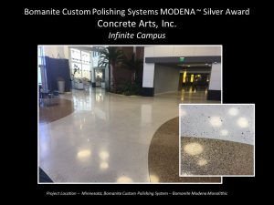 Concrete Arts gave the Inifinite Campus a modern update with Bomanite Modena Polished Concrete floor