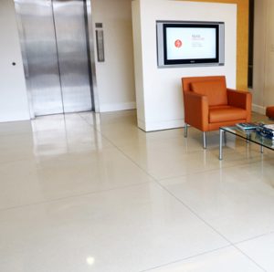 MMGY Global Marketing Firm installs Bomanite Polished Concrete Modena SL System for Interior flooring Office Space