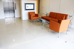 MMGY Global Marketing Firm installs Bomanite Polished Concrete Modena SL System for Interior flooring Office Space