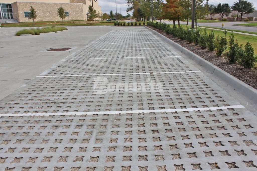 Hope Fellowship Installs Pervious Parking Lot with Bomanite Grasscrete Stone Filled System to Help with Stormwater Management