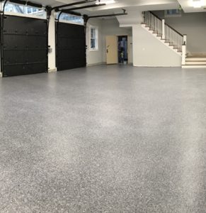 Bomanite Broadcast Flake System Used for this Grand Estate Garage