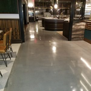 Angeline by Michael Symon located in the Borgata Hotel Casino and Spa in Atlantic City uses Bomanite Decorative Concrete Bomanite Modena SL Custom Polished Concrete Floors installed by Beyond Concrete from Keyport, NJ for a Hi-end Iron Chef Restaurant