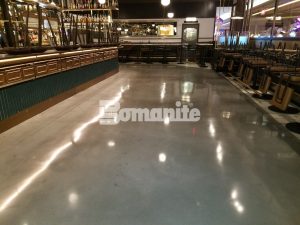 Angeline by Michael Symon located in the Borgata Hotel Casino and Spa in Atlantic City uses Bomanite Decorative Concrete Bomanite Modena SL Custom Polished Concrete Floors installed by Beyond Concrete from Keyport, NJ for a Hi-end Iron Chef Restaurant
