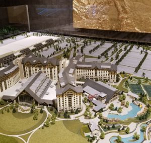 Gaylord Rockies Resort Convention Center in Aurora, CO designs with Bomanite Systems Interior and Exterior concrete flooring