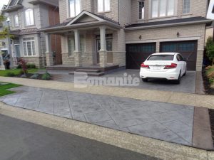 Canadian Homeowners Invest in Bomanite Decorative Concrete with an installation by Bomanite Toronto using the Yorkshire Stone Pattern for their Driveway and Patio in Burlington, Ontario Canada