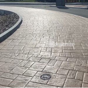 Connecticut Bomanite Systems installed Bomanite Imprint Systems at modern roundabout in Branford, CT.
