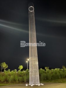 Beyond Concrete created a custom Bomanite Revealed installed at Sky Column sculpture in Arlington, VA.