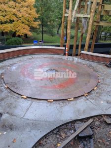 Musselman & Hall installed decorative concrete using Bomanite Imprint Systems at St. Louis Zoo – Primate Canopy Trails.
