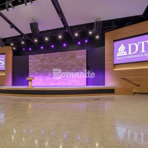 Texas Bomanite installed beautiful, durable Bomanite VitraFlor at Dallas Theological Seminary in a high foot traffic area.