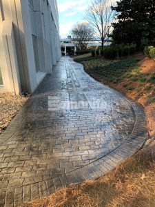 Jeffco Concrete installed strikingly beautiful Bomanite Imprint Systems sidewalks at Blue Cross Blue Shield in Birmingham, AL.