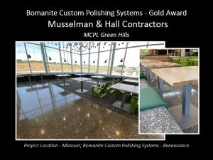 Musselman and Hall installed Bomanite Renaissance at the MCPL Green Hills project in Kansas City, MO, capturing the Gold Award at the Bomanite Decorative Concrete Awards.