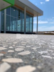 Musselman & Hall installed multiple Bomanite Systems to create a unified design from the interior to exterior flooring surfaces at Green Hills Library Center in Kansas City, Missouri.
