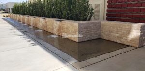 Clovis Community Hospital in Clovis, CA features a decorative concrete fountain installed by Heritage Bomanite.