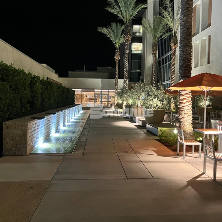 Clovis Community Hospital in Clovis, CA features a decorative concrete fountain installed by Heritage Bomanite.