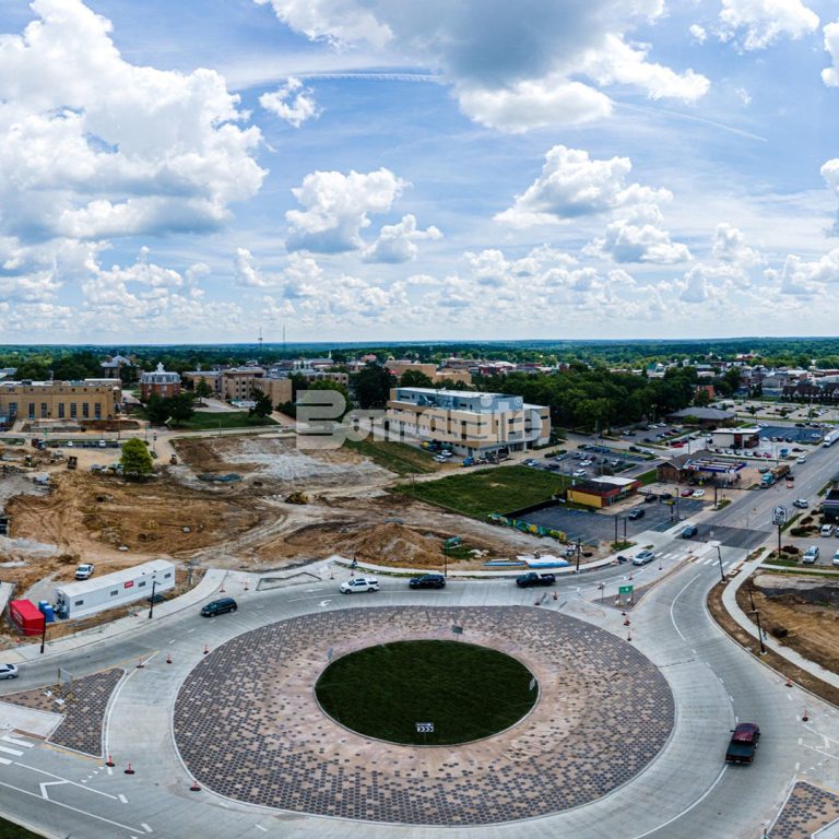 Bomanite Sandscape Texture provides Rolla residents with a distinct decorative concrete median as part of their realignment of University Drive.