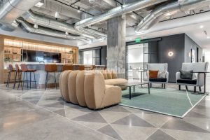 Bomanite Custom Polishing Systems were utilized in the Hines office space at The Stack Deep Ellum and were perfect to provide a custom polished flooring surface with durability and beauty.