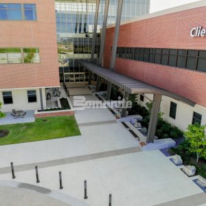 Bomanite of Tulsa installed Bomanite Granite Setts imprinted decorative concrete pavement at Tulsa Tech in Tulsa, OK.