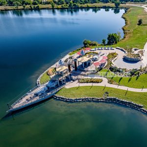 Colorado Hardscapes installation at Adams County Veterans Memorial in Brighton, CO, earning the GRAND AWARD at the Bomanite Decorative Concrete Annual Awards.