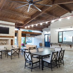 Croatian American Society Cultural Center in Bell Chasse, LA, features Bomanite Imprint Systems installed by Jeffco Concrete Contractors.