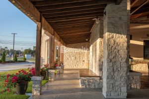 Croatian American Society Cultural Center in Bell Chasse, LA, features Bomanite Imprint Systems installed by Jeffco Concrete Contractors.