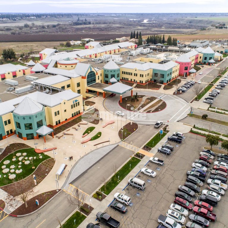 Valley Childrens Hospital in Fresno, CA, features Bomanite Sandscape and Bomanite Renaissance installed by Heritage Bomanite.