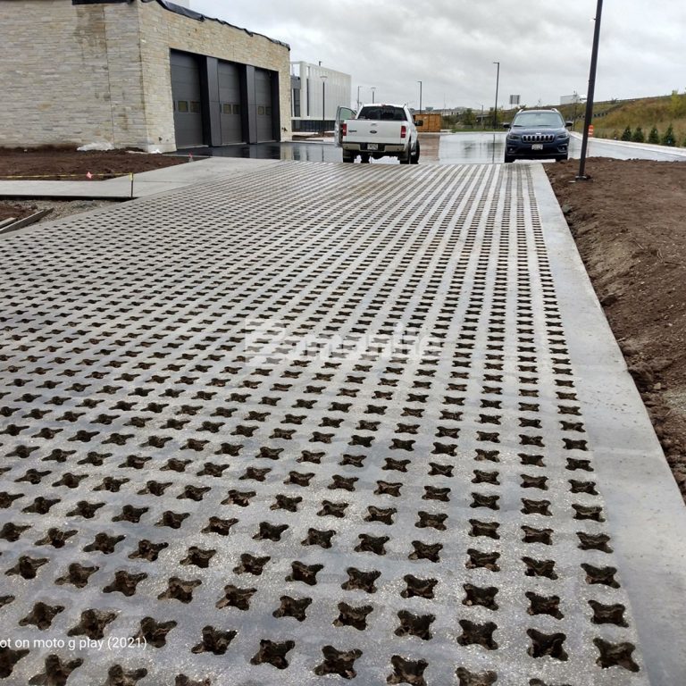 Bomanite of Wisconsin installed Bomanite Pervious Concrete Systems - Grasscrete at Bellin Health in Green Bay, WI.
