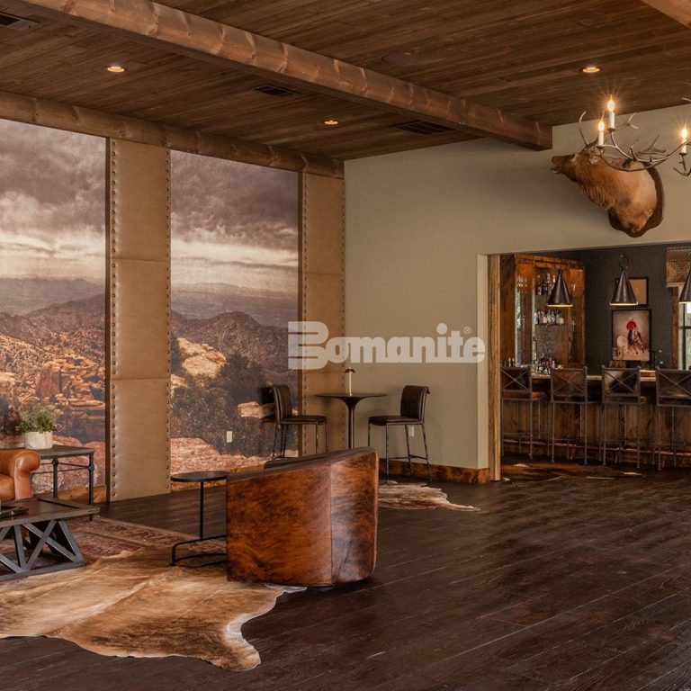 Bomanite Thin-Set flooring with Bomanite Random Boardwalk pattern installed by Heritage Bomanite.