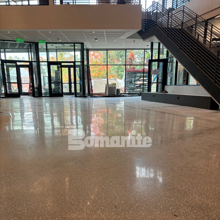 Premier Concrete Construction installed decorative concrete using Bomanite Modena SL at Phillips Academy.