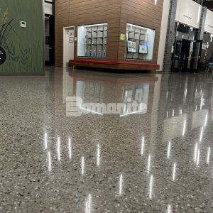 Decorative concrete featuring Bomanite Renaissance by Musselman & Hall at Rushton Elementary.
