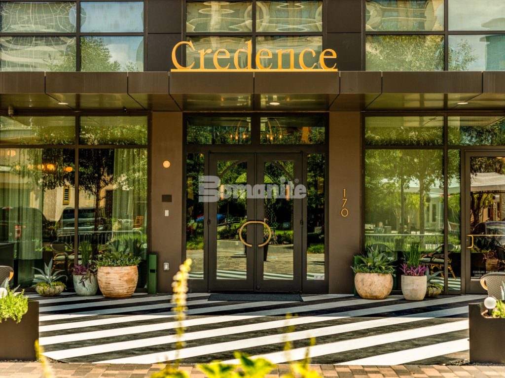 Bomanite Houston installed a Bomanite Micro-Top patio at Credence Restaurant in Houston, TX.