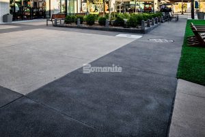 Bomanite Sandscape Texture walkways at Tulsa Premium Outlets in Jenks, OK, installed by Bomanite of Tulsa.