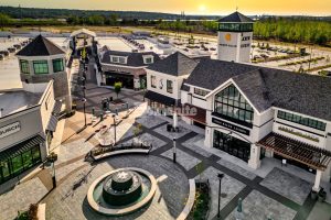 Bomanite Sandscape Texture walkways at Tulsa Premium Outlets in Jenks, OK, installed by Bomanite of Tulsa.